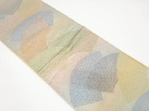 アンティーク　地紙に重ね亀甲模様織り出し袋帯（着用可）